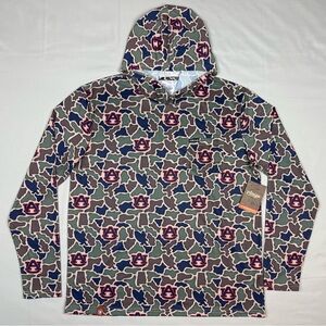 Amigo Provisions Auburn Tigers Men Sol Series Hoodie Shirt Small Camo Stretch B9